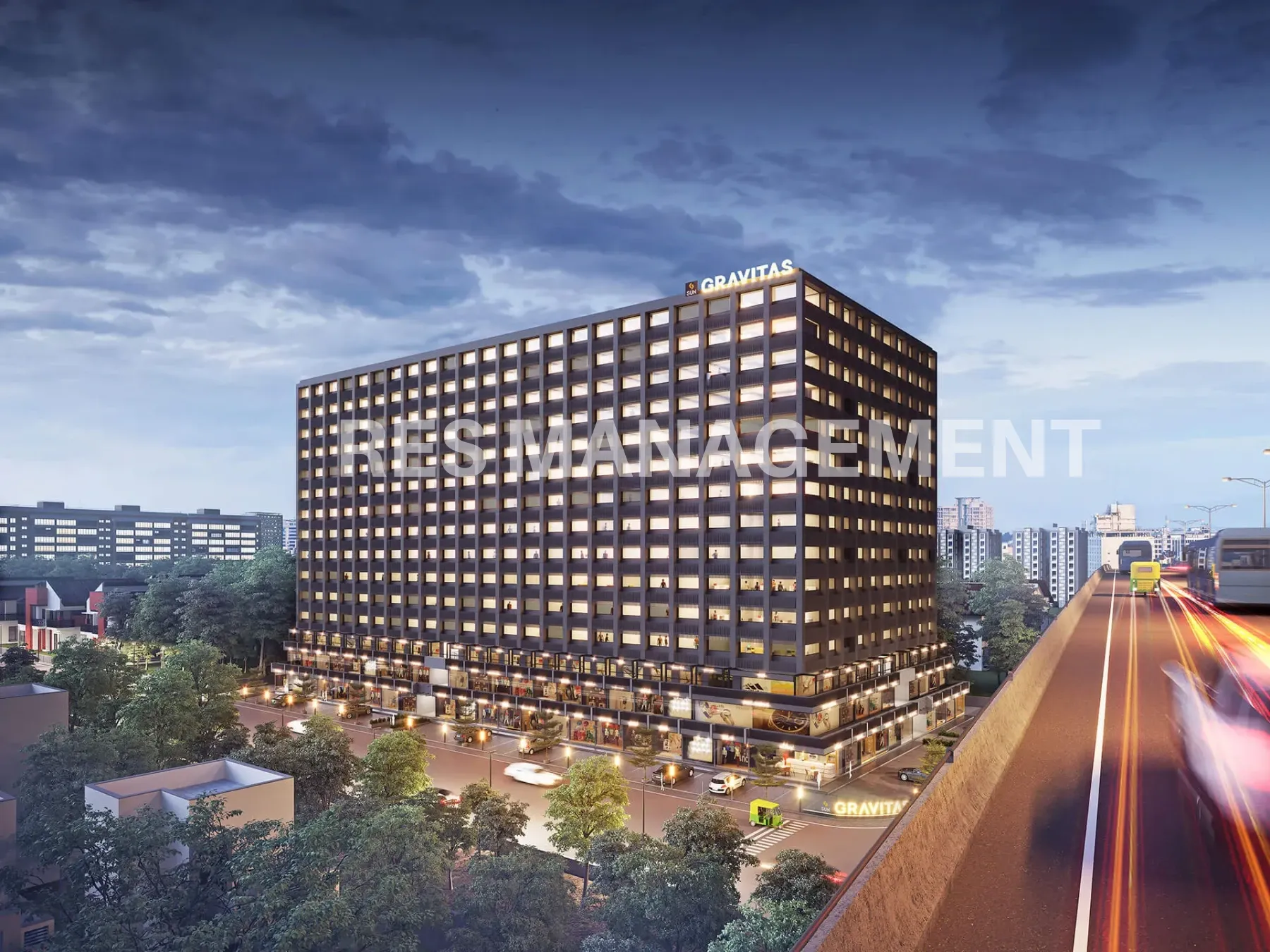 Sun gravitas ground floor 740 sq ft shop for rent