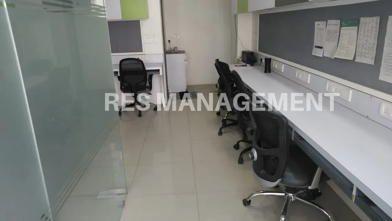 Fully Furnished office for Rent in Titanium heights Prahlad nagar 1 cabin 9 seating