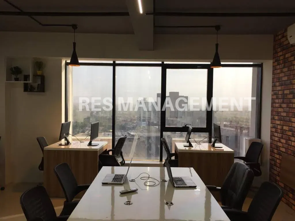 Fully Furnished office for Rent prahlad nagar  Corporate road 1 cabin 18 seating