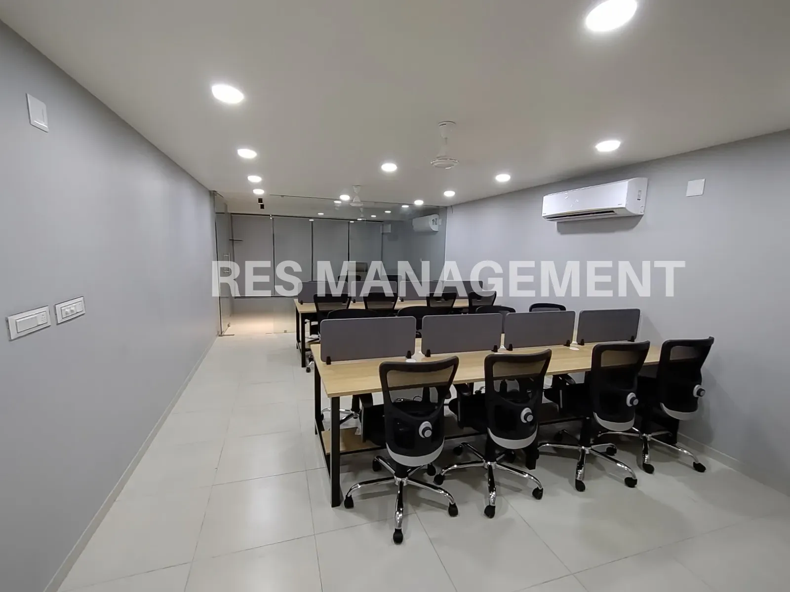 Fully Furnished office for Rent Shyamal Cross Road 1 cabin 16 seating