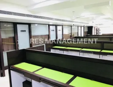 Fully Furnished office for Rent iscon cross road 3 cabin conference 60 seating