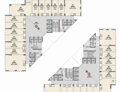 Trogon Twin Towers, Vaishnodevi Circle, Ahmedabad.