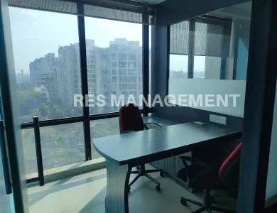 Fully Furnished office for Rent prahladnagar 3 cabin 1 conference 50  seating