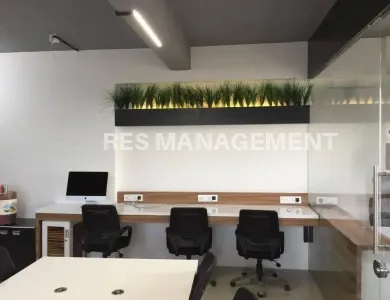 Fully Furnished office for Rent prahlad nagar  Corporate road 1 cabin 18 seating