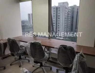 Fully Furnished office for Rent prahladnagar  1 cabin 9 seating