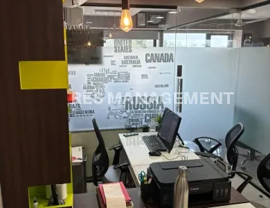 Fully Furnished office for Rent Satellite 1 cabin 1 conference 3 seating