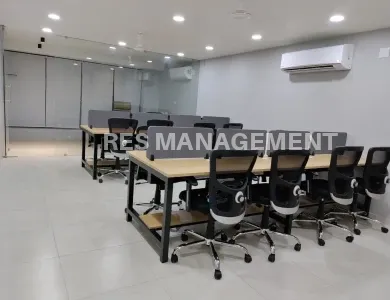 Fully Furnished office for Rent Shyamal Cross Road 1 cabin 16 seating
