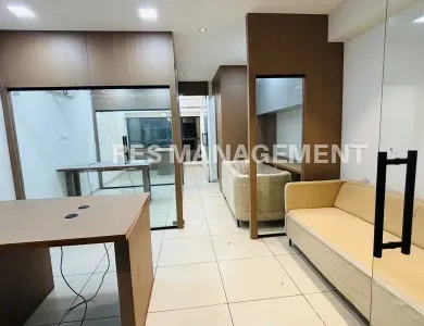 Fully Furnished office for Rent iscon Ambali Road with 2 cabin 6 seating