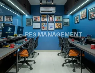 Fully Furnished office for Rent in Shyamal 1 cabin 8 seating