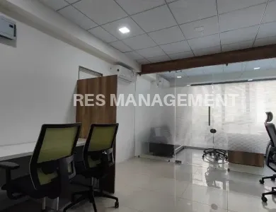 Fully Furnished office for Rent titanium Heights Prahladnagar 1 cabin 8 seating