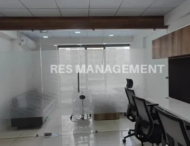 Fully Furnished office for Rent titanium Heights Prahladnagar 1 cabin 8 seating