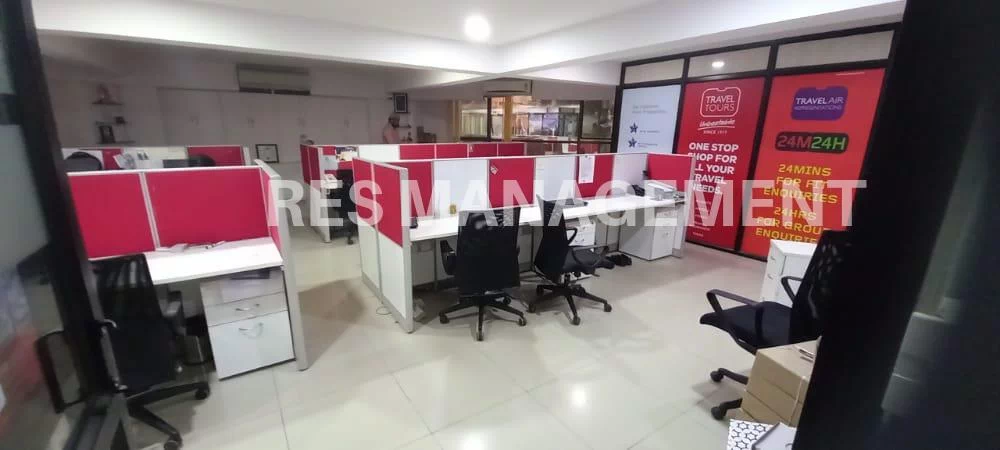 2000ft office For Rent Cg Road with 2 cabin 25 work stations