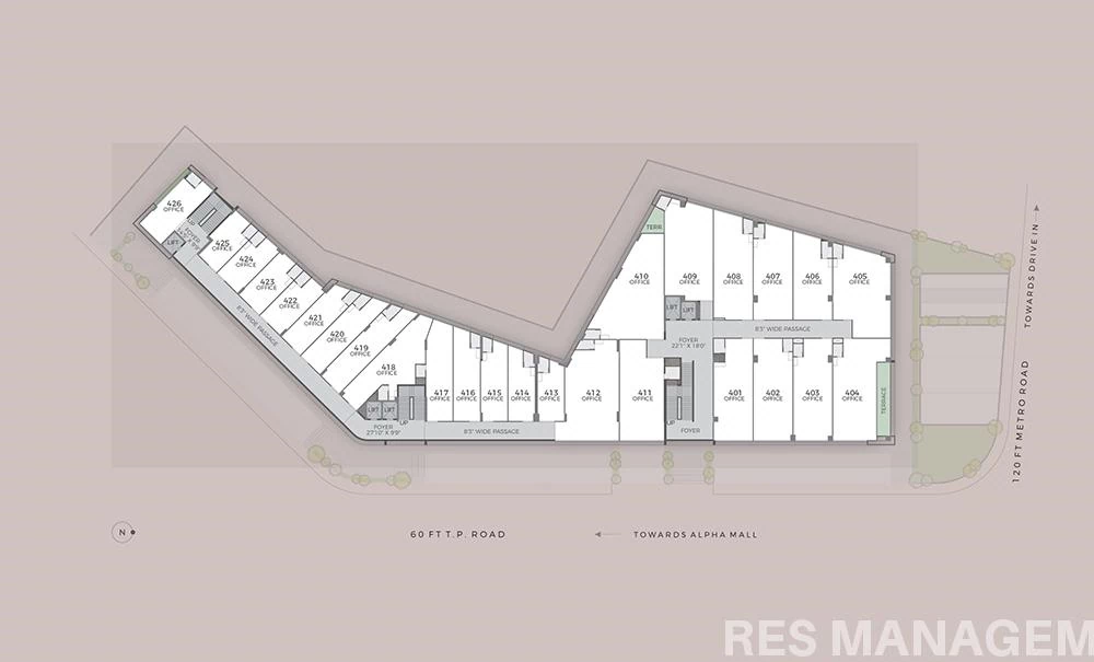 Aaryan Work Space 3, Drive In Road 