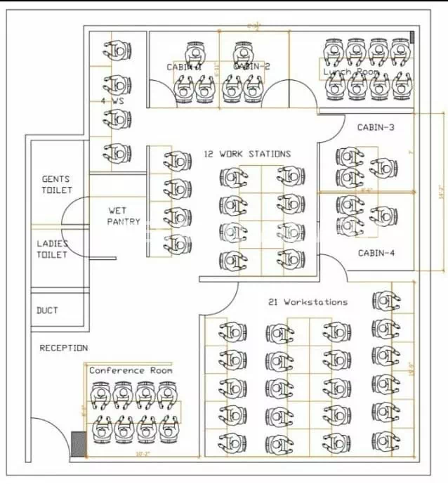 1805 ft office With fully furnished Sg Highway 4 cabin conference 37 seating