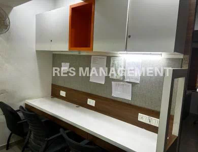 714 sq.ft. Fully Furnished office for Rent Shilp Aperia, 2 cabin 6 seating