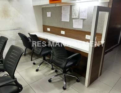 714 sq.ft. Fully Furnished office for Rent Shilp Aperia, 2 cabin 6 seating